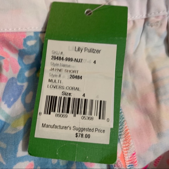 Lilly Pulitzer “The Jayne Short” Size 4 NWT - Picture 7 of 8
